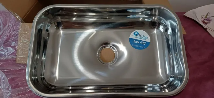 Cuba de Inox Embutir 56x34x14cm Nova com Kit Completo