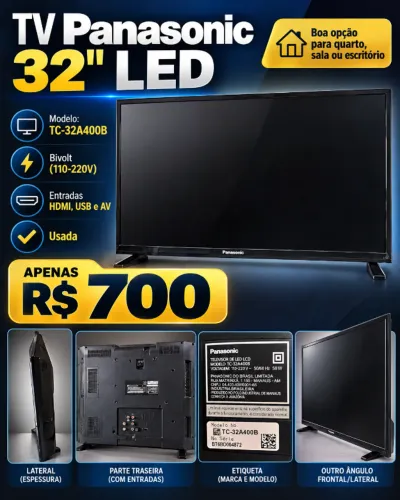 TV PANASONIC LED 32 POLEGADAS
