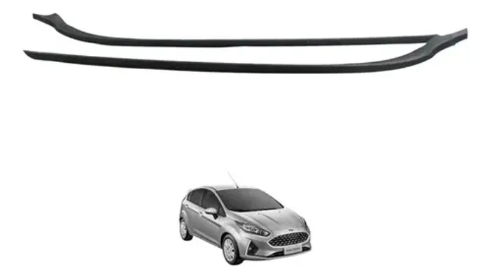 Par Moldura Lateral New Fiesta 1.6 16v 2014 A 2018 C Detalhe Preto