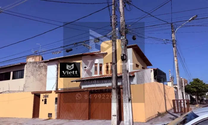 Luxuosa casa para locação em Natal-RN, no bairro Capim Macio, com 5 quartos, 4 suítes, 6 b
