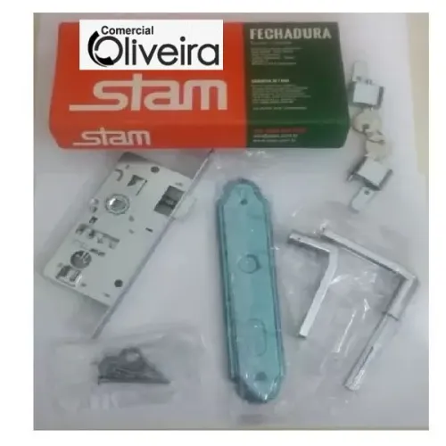 Fechadura Externa com Espelho Cromado 501/502-03 - Stam - Para Sete Lagoas