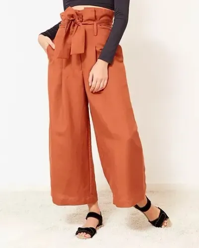 Calça clochard linho