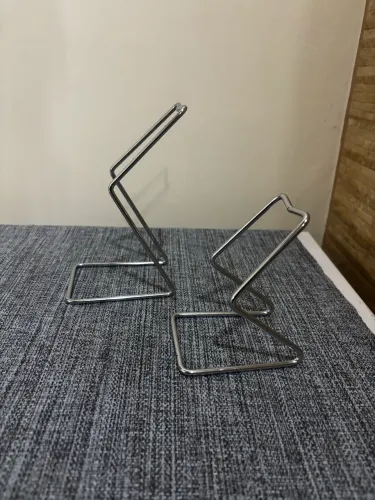 Expositor suporte Z para calçados aço cromado kit 10 peças 