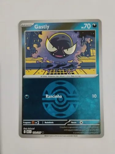Carta Pokémon Original Brilhante Gastly Pokeball 