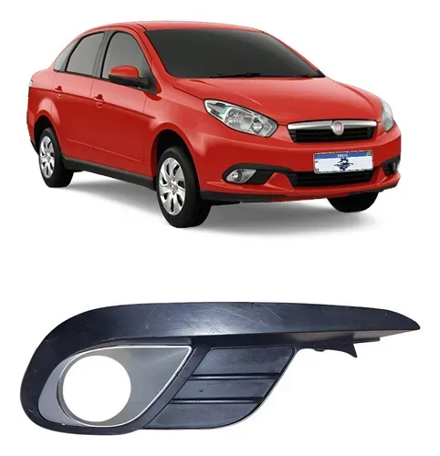 Moldura Farol Milha Grand Siena 2012 A 2014 Original Usado Preto Direito
