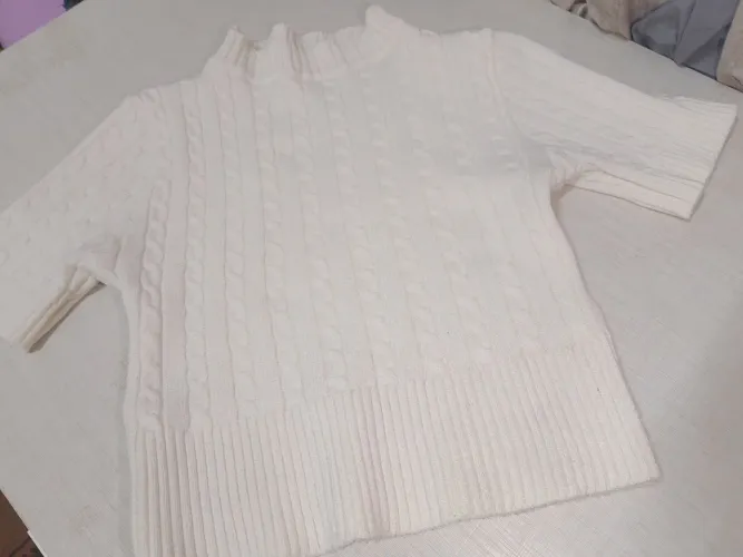 Cropped Tricô Off White