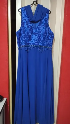 Vestido Azul Royal longo