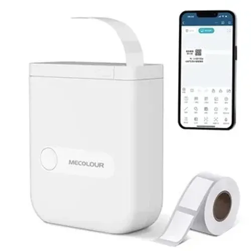 Impressora de etiquetas Bluetooth Mecolour D110 com conexão Type-C Pronta Entrega