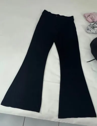 Calças pretas h&m tamanho p felpas por fuera super lindas y elegantes para toda ocasión mu