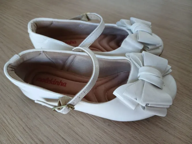 Sapato boneca molequinha 27 branco