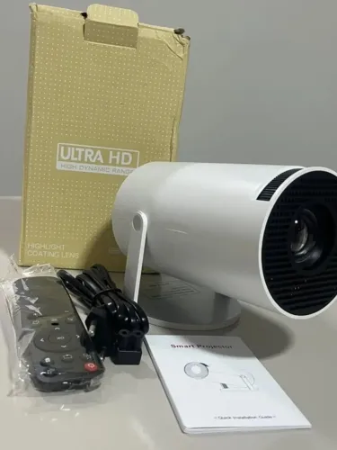 Projetor Smart Android HDMI HY300, YouTube, filmes e espelhamento de tela até 200 polegada