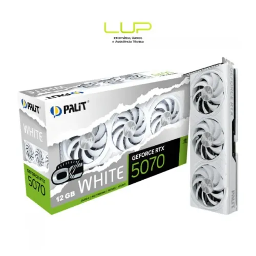 (LOJA FÍSICA) Placa de vídeo GeForce RTX 5070  White OC 3X, Palit, 12gb