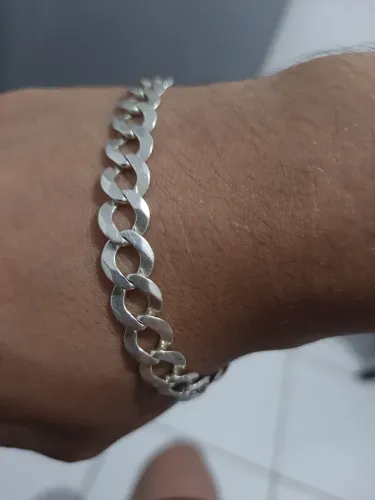 Pulseira de prata legítima maciça 925