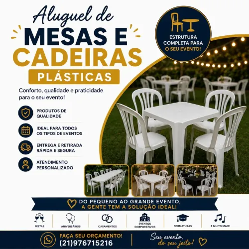 Aluguel de Mesas e Cadeiras