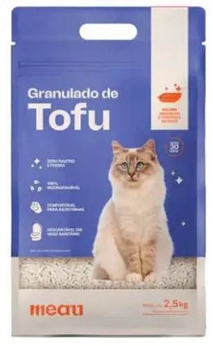 Areia para gato de Tofu Meau
