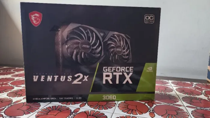 RTX 3060 12G - MSI VENTUS 2X - Na caixa original