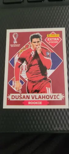 Vendo figurinha Du?an Vlahovi? Extra Sticker Rookie da coleção da FIFA Qatar 2022.