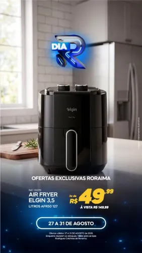 Air fryer Elgin 3,5 litros POR 149,99