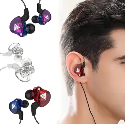 QKZ AK6 fone de ouvido com fio e microfone cobre driver fone de ouvido esportivo hifi baix