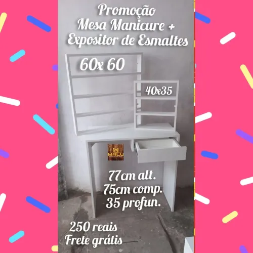 Mesa manicure +expositor de esmaltes 