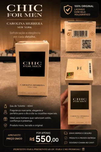 Perfume Carolina Herrera CHIC For Men EDT 60ml Original | Lacrado