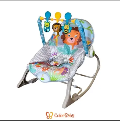 Cadeira de descanso e balanço encantada para bebê - vibração e musical