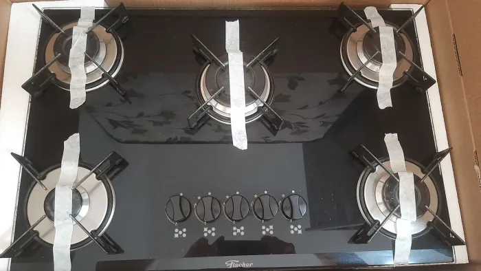 Fogão Cooktop 5 b okocas elétrico 220v marca Fischer ,vai com pedra de granito assento 