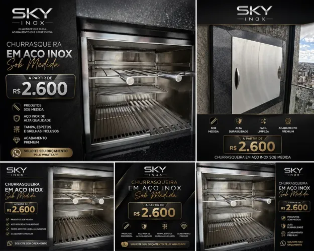 Revestimento para churrasqueira Aço Inox 304 ?