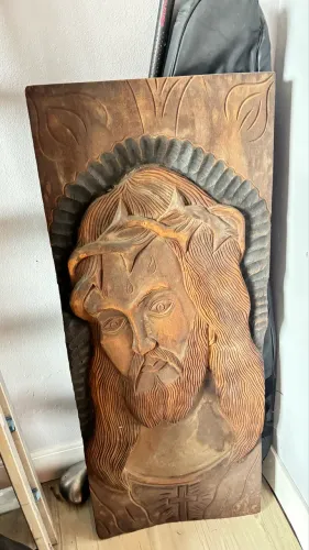 Quadro Cristo entalhado 