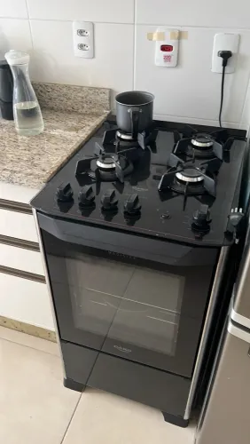 Fogão Dako Magister 4 Bocas Mesa de Vidro Preto - Seminovo