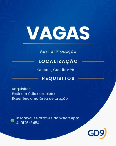AUXILIAR DE PRODUÇÃO - ORLEANS
