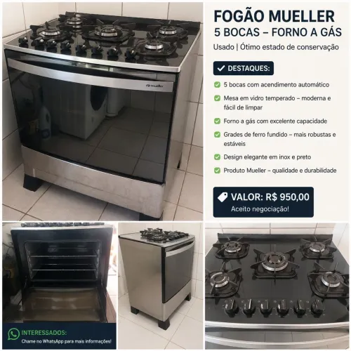 Fogão 5 bocas