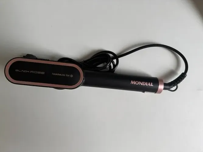 MONDIAL Escova Alisadora Black Rose, Preto/Rose, Bivolt - EA-07