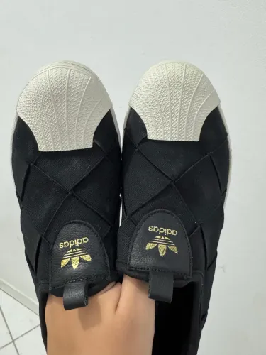 Tênis Adidas feminino original superstar slipe on