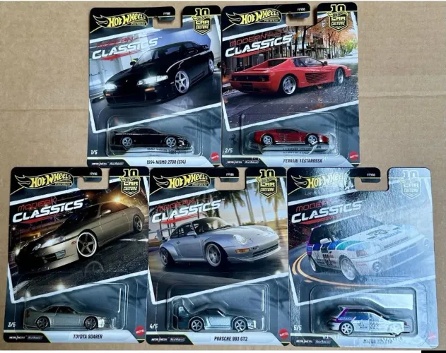 Hot Wheels 2026 Premium Car Culture Modern Classics FPY86-961S Conjunto Completo de 5