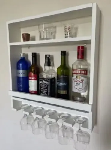 Nicho Bar Adega MDF Branco 
