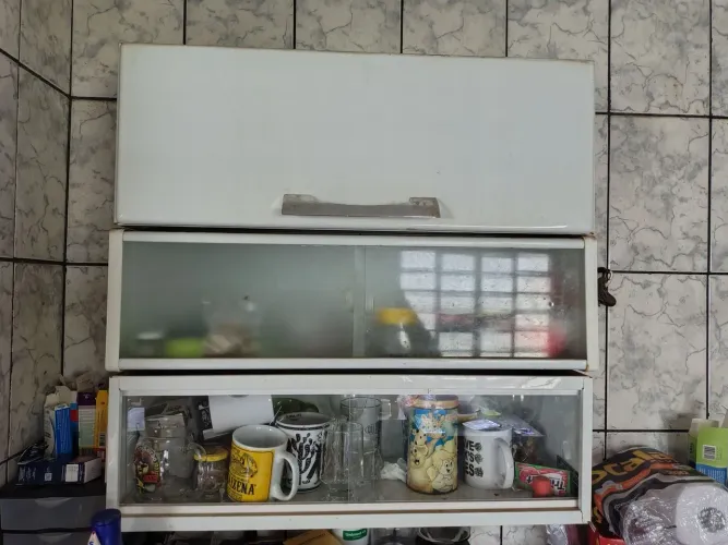 Kit 3 Armários de Cozinha Modulados Para Organização, Espaço em Excelente Estado