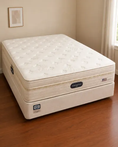 CAMA BOX QUEEN SIMMONS BEAUTYREST - CONFORTO PREMIUM- Nova 