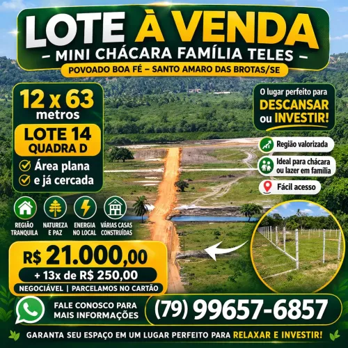 Lote à Venda - Mini Chácara Família Teles
