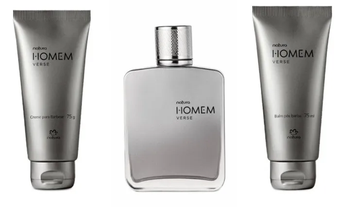 Combo Homem Verse Deo Parfum 100ml + Creme Barbear + Creme Pós Barba de Natura Novo