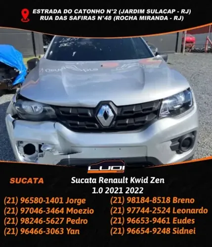 Sucata Renault Kwid Zen 1.0 2021 2022