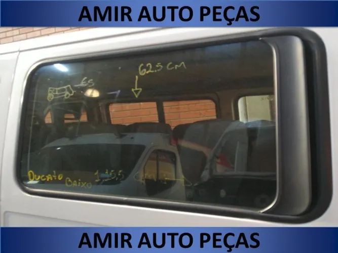 Vidro Traseiro Lado Esquerdo Fiat Ducato Teto Baixo (Ultimo) 