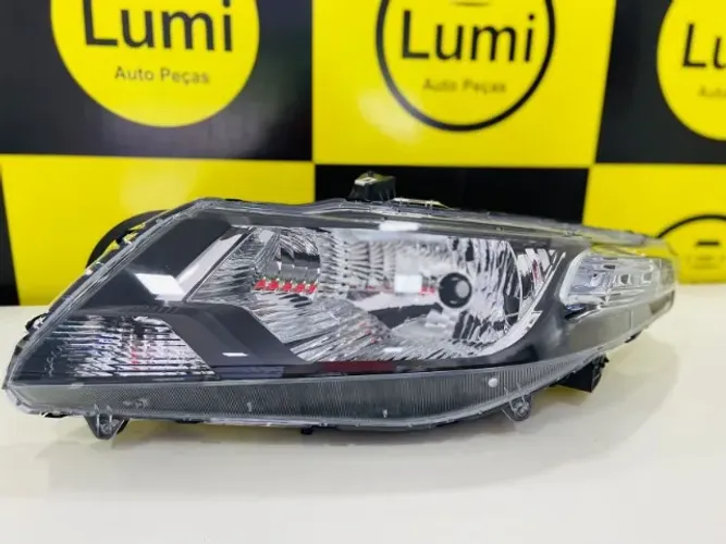 Farol Honda City 2010/2014 C/Motor - NOVO