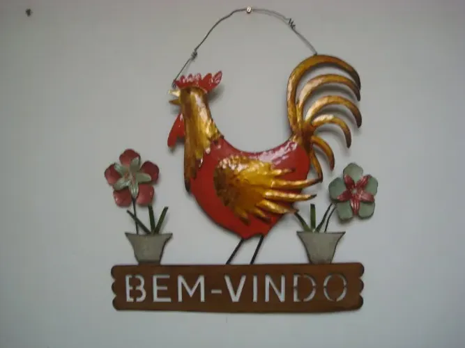 galo de metal colorido - novo - peça única