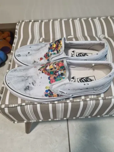 Tênis Vans Slip-on Customizado Botões
