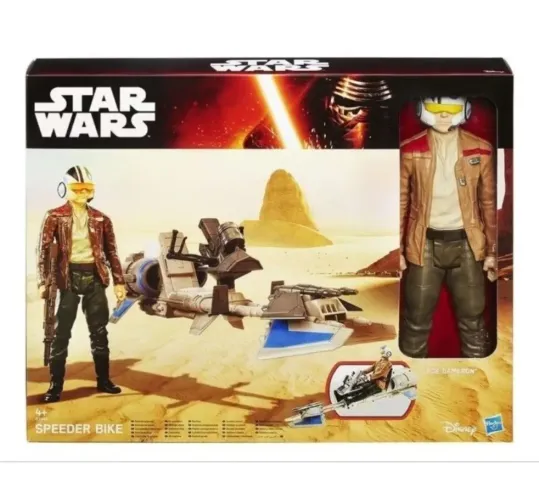 Nave Star Wars Speeder Bike e Poe Dameron - B3918