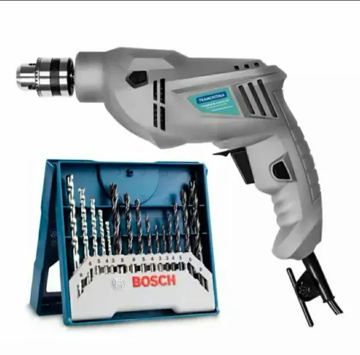 OFERTA - Furadeira Impacto + kit Brocas Bosch - Pronta Entrega