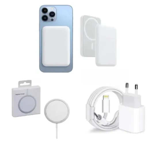 Kit Carregador Indução Sem Fio Fonte 20W e Cabo Compatível com iPhone 13 14 15 e 16
