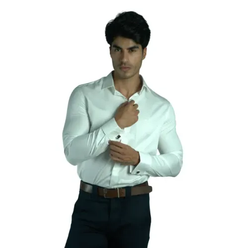 Camisa Venera Social Punho Duplo Masculina Original Tamanho G Branca