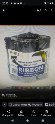 Fita Ribbon Cera Premium Kurz 110mm x 74m